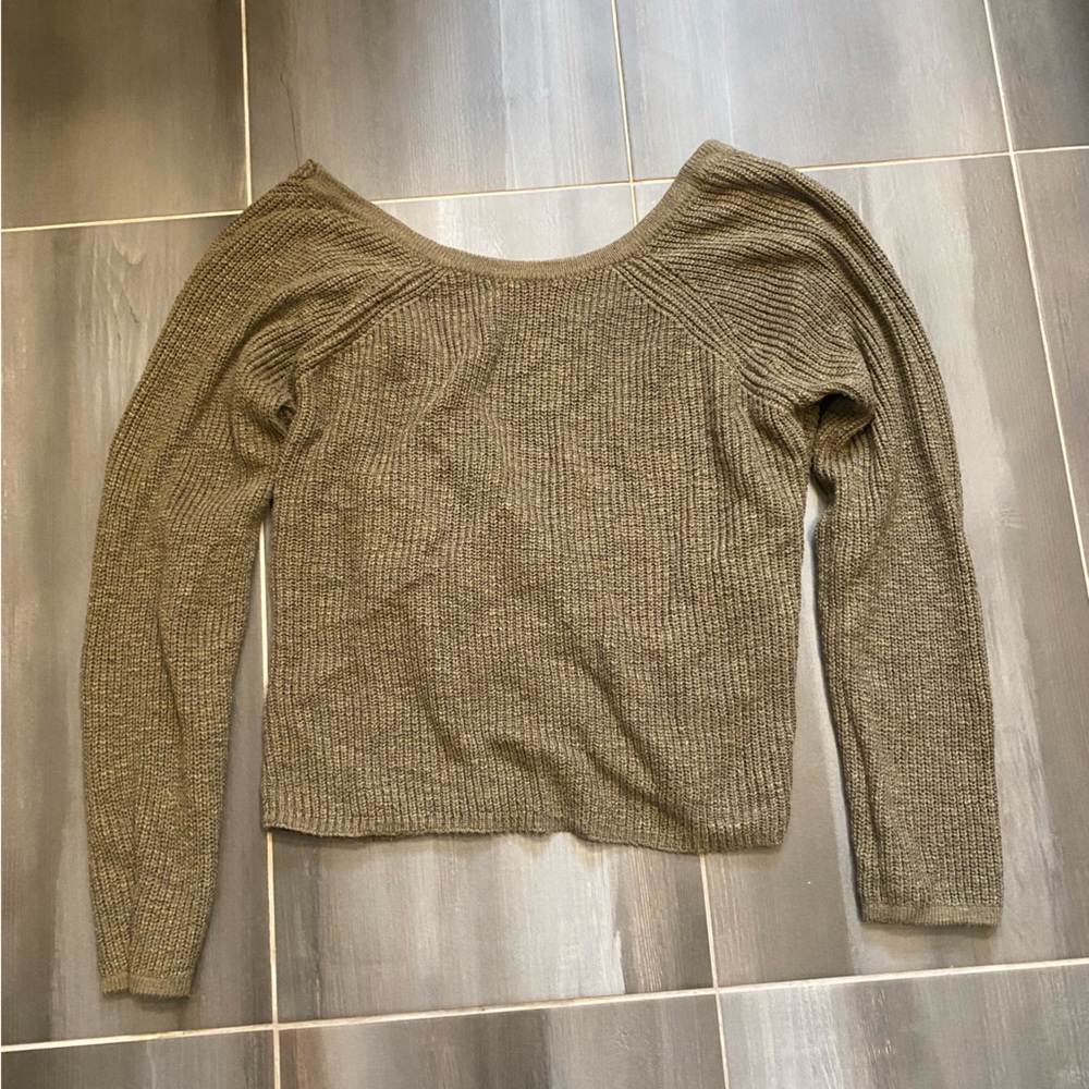 Aerie Cross-back Knitted Sweater - Picture 1 of 3